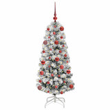 Vidaxl kunstmatige inklapbare kerstboom groen en wit 120 cm