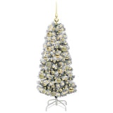 Vidaxl kunstmatige inklapbare kerstboom groen en wit 120 cm