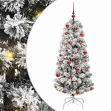 Vidaxl kunstmatige inklapbare kerstboom groen en wit 150 cm