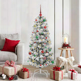 Vidaxl kunstmatige inklapbare kerstboom groen en wit 150 cm