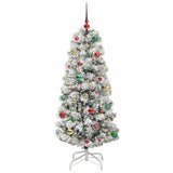 Vidaxl kunstmatige inklapbare kerstboom groen en wit 150 cm