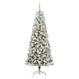Vidaxl kunstmatige inklapbare kerstboom groen en wit 180 cm