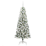 Vidaxl kunstmatige inklapbare kerstboom groen en wit 180 cm