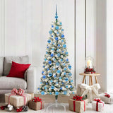 Vidaxl kunstmatige inklapbare kerstboom groen en wit 180 cm