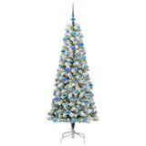 Vidaxl kunstmatige inklapbare kerstboom groen en wit 180 cm