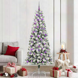 Vidaxl kunstmatige inklapbare kerstboom groen en wit 210 cm
