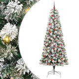 Vidaxl kunstmatige inklapbare kerstboom groen en wit 240 cm