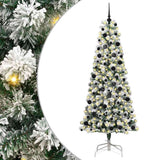 Vidaxl kunstmatige inklapbare kerstboom groen en wit 240 cm