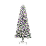 Vidaxl kunstmatige inklapbare kerstboom groen en wit 240 cm