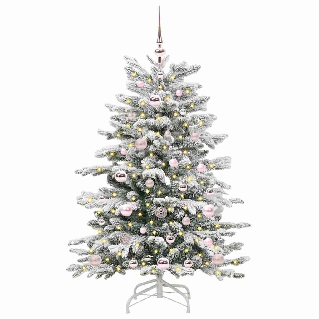 Vidaxl kunstmatige inklapbare kerstboom wit 120 cm pe en pvc