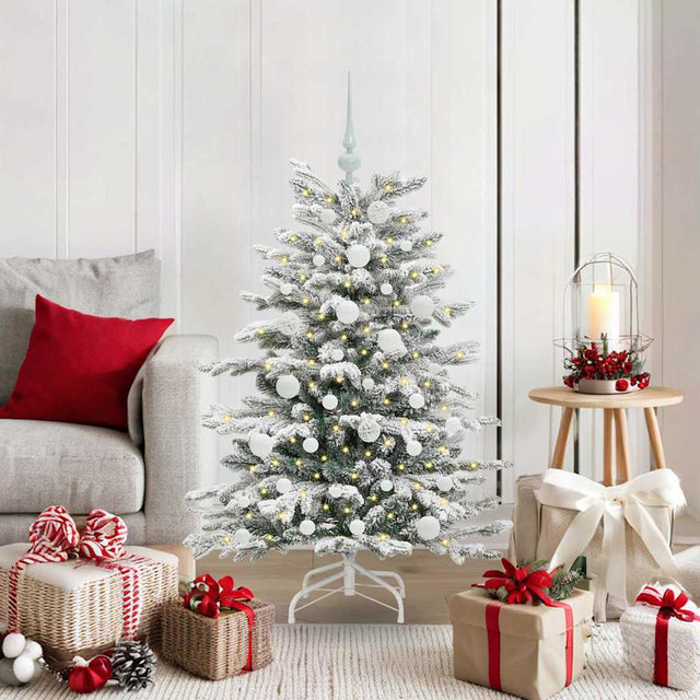 Vidaxl kunstmatige inklapbare kerstboom wit 120 cm pe en pvc