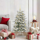 Vidaxl kunstmatige inklapbare kerstboom wit 120 cm pe en pvc