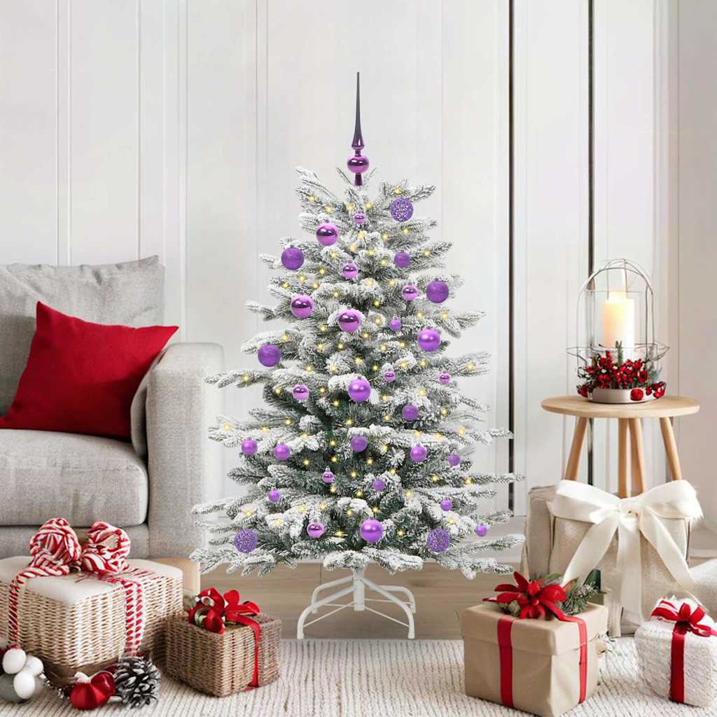 Vidaxl kunstmatige inklapbare kerstboom wit 120 cm pe en pvc
