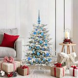 Vidaxl kunstmatige inklapbare kerstboom wit 120 cm pe en pvc