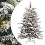 Vidaxl kunstmatige inklapbare kerstboom wit 150 cm pe en pvc