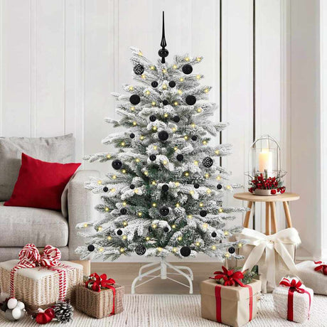 Vidaxl kunstmatige inklapbare kerstboom wit 150 cm pe en pvc