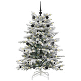 Vidaxl kunstmatige inklapbare kerstboom wit 150 cm pe en pvc