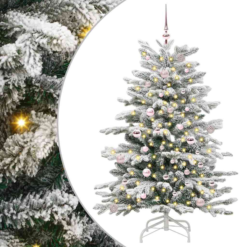 Vidaxl kunstmatige inklapbare kerstboom wit 150 cm pe en pvc