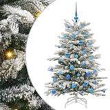 Vidaxl kunstmatige inklapbare kerstboom wit 150 cm pe en pvc