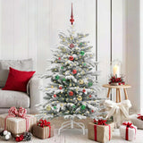 Vidaxl kunstmatige inklapbare kerstboom wit 150 cm pe en pvc