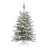 Vidaxl kunstmatige inklapbare kerstboom wit 150 cm pe en pvc