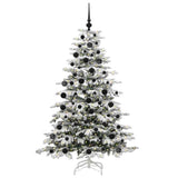 Vidaxl kunstmatige inklapbare kerstboom wit 180 cm pe en pvc