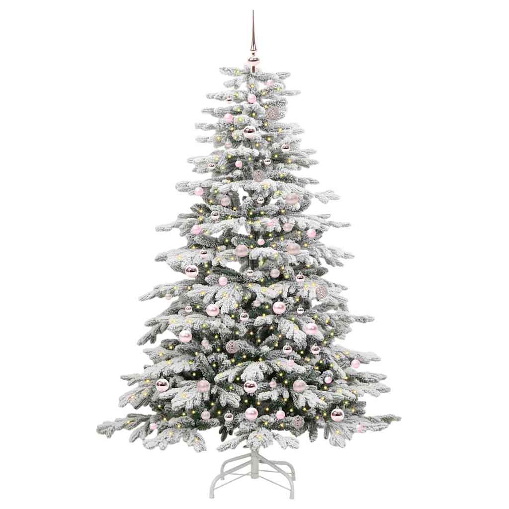Vidaxl kunstmatige inklapbare kerstboom wit 210 cm pe en pvc