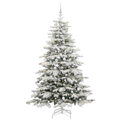 Vidaxl kunstmatige inklapbare kerstboom wit 210 cm pe en pvc