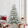 Vidaxl kunstmatige inklapbare kerstboom wit 210 cm pe en pvc