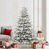 Vidaxl kunstmatige inklapbare kerstboom wit 210 cm pe en pvc