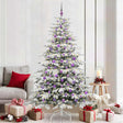 Vidaxl kunstmatige inklapbare kerstboom wit 210 cm pe en pvc