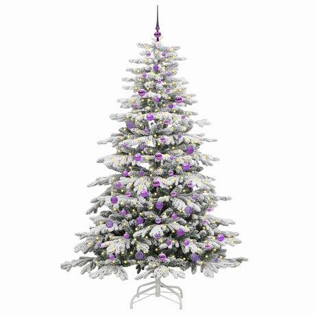 Vidaxl kunstmatige inklapbare kerstboom wit 210 cm pe en pvc