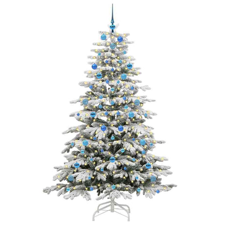 Vidaxl kunstmatige inklapbare kerstboom wit 210 cm pe en pvc