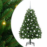 Vidaxl kunstkerstboom met 150 led groen 120 cm pvc en metaal