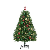 Vidaxl kunstkerstboom met 150 led groen 120 cm pvc en metaal