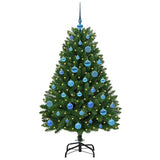 Vidaxl kunstkerstboom 150 cm 150 led's warmwit pvc en staal groen
