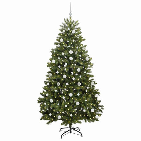 Vidaxl kunstkerstboom met 300 led groen 210 cm pvc en metaal