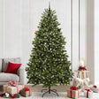Vidaxl kunstkerstboom 240 cm 300 led's warmwit pvc en staal groen