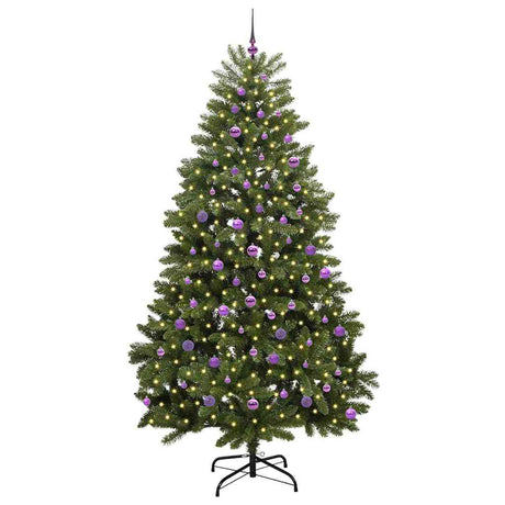Vidaxl kunstkerstboom met 300 led groen 240 cm pvc en metaal