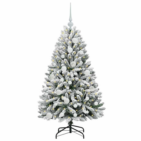 Vidaxl kunstkerstboom 120 cm 150 led's warmwit pvc en staal