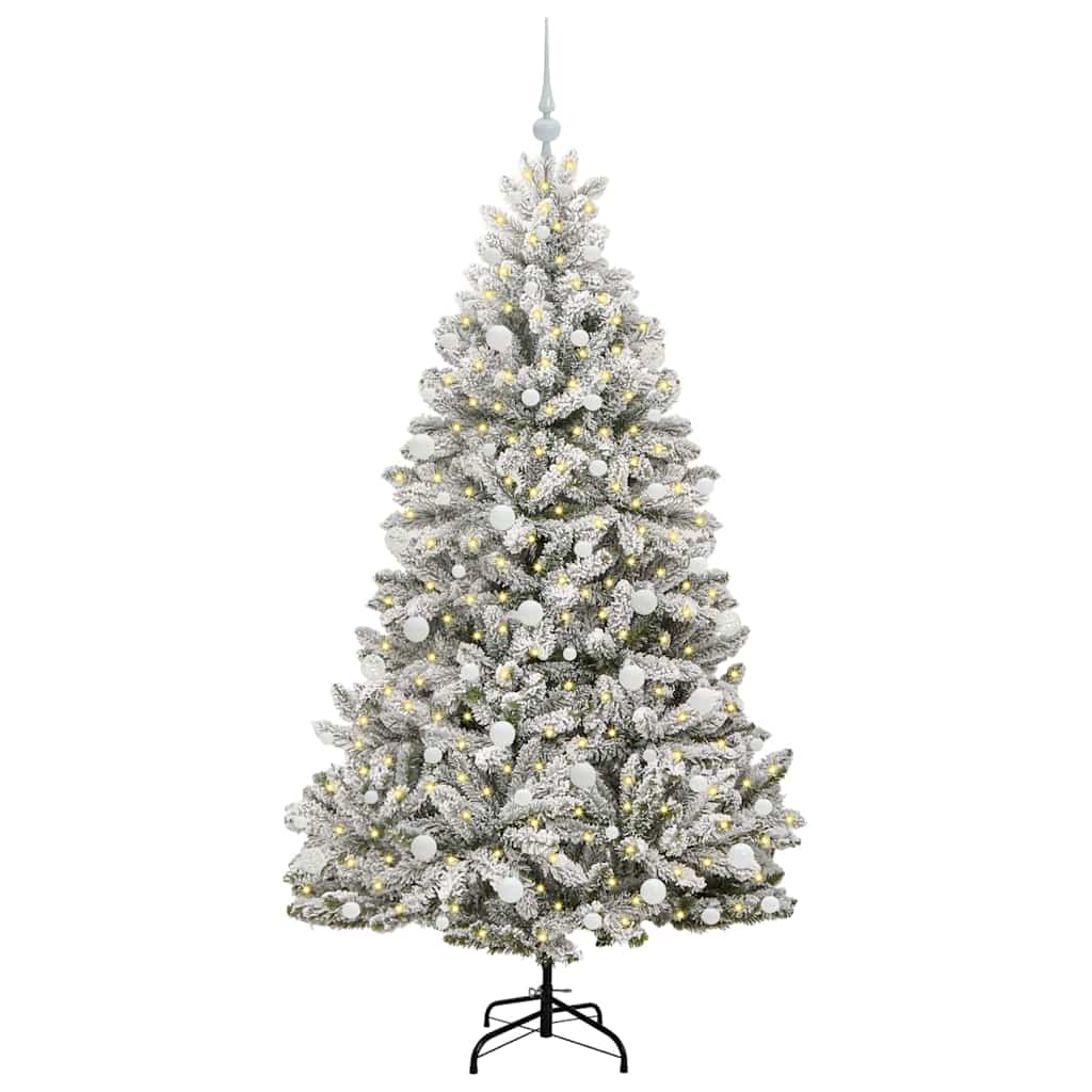 Vidaxl kunstkerstboom 180 cm 300 led's warmwit pvc en staal