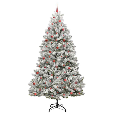 Vidaxl kunstkerstboom met 300 led groen en wit 270 cm pvc en metaal