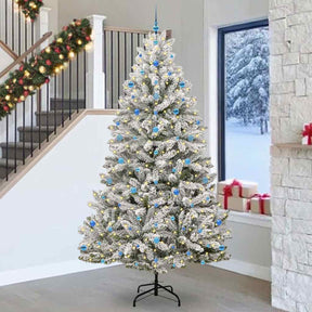 Vidaxl kunstkerstboom 270 cm 300 led's warmwit pvc en staal