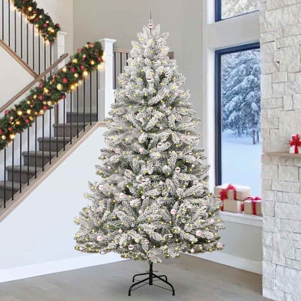 Vidaxl kunstkerstboom 300 cm 300 led's warmwit pvc en staal