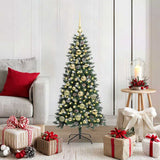 Vidaxl kunstkerstboom met 150 led groen 120 cm pvc en plastic en staal