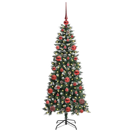 Vidaxl kunstkerstboom met 150 led groen 150 cm pvc en plastic en staal