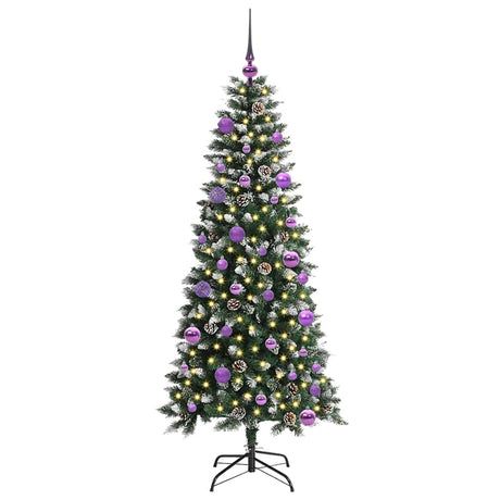 Vidaxl kunstkerstboom met 150 led groen 150 cm pvc en plastic en staal