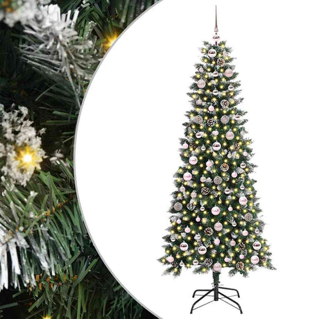 Vidaxl kunstkerstboom met 300 led groen 180 cm pvc en plastic en staal