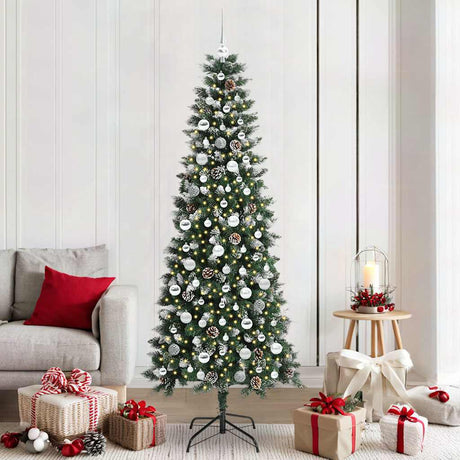 Vidaxl kunstkerstboom met 300 led groen 210 cm pvc en plastic en staal