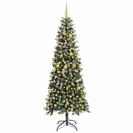 Vidaxl kunstkerstboom groen 240 cm pvc en plastic en staal